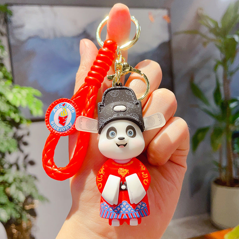 Wholesale Cartoon Panda Doll PVC Keychain
